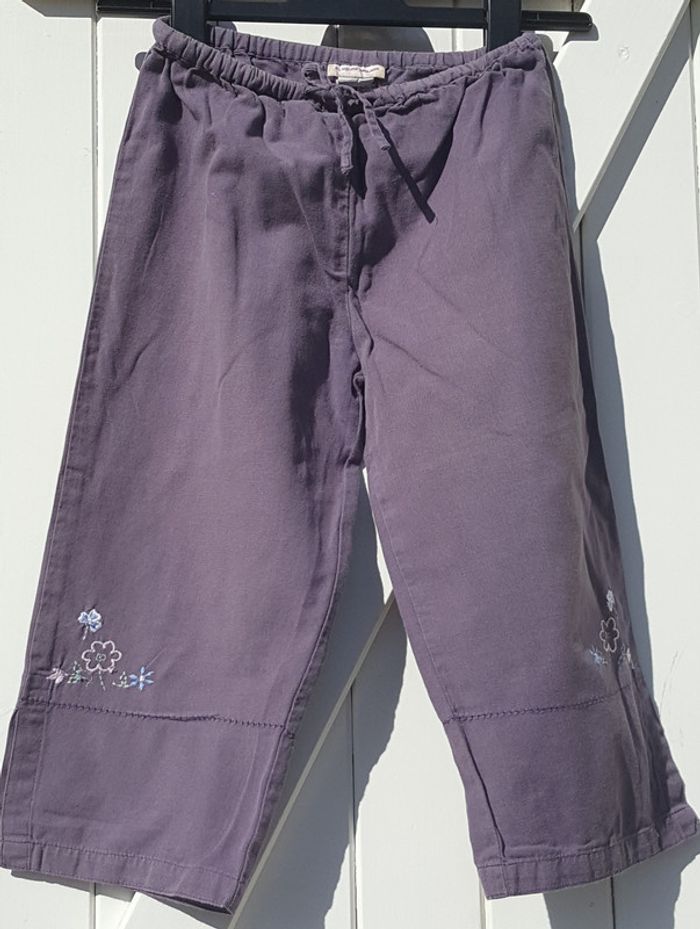 Pantacourt violet A L'Heure Anglaise taille 8 ans