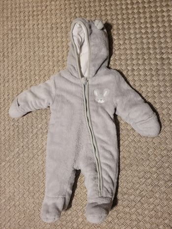 ​🐰 Combinaison Pilote Hiver Bébé Douce 62 cm - In Extenso