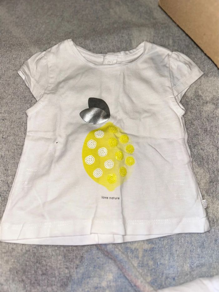Lot 2 t-shirts Obaïbi bébé fille 3 mois - photo numéro 4