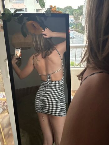 🖤🤍 Robe courte à carreaux vichy – Taille S 🖤🤍