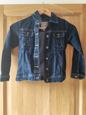 Veste en jean lila rose
