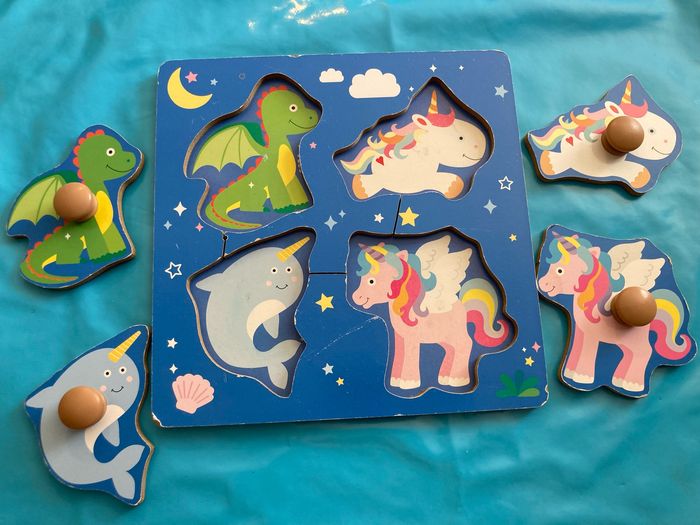 Puzzle à encastrement les licornes - photo numéro 2