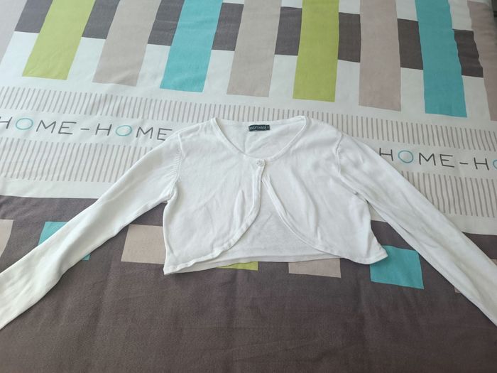 Gilet blanc fille 10 ans