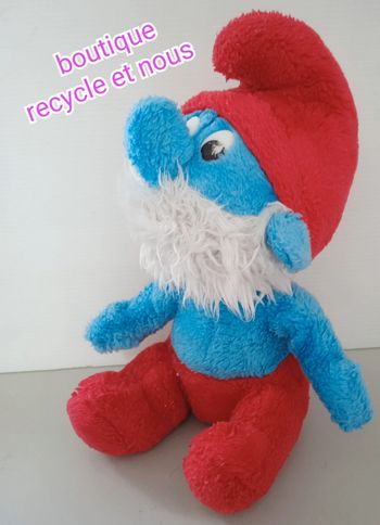 vintage peluche peyo grand schtroumpfs 1983