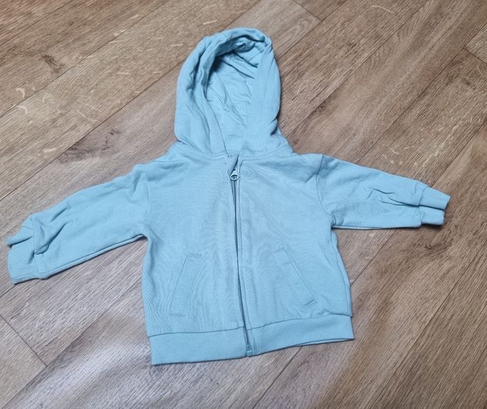 ensemble jogging garçon vert d'eau sweat zippé à capuche kiabi - photo numéro 4