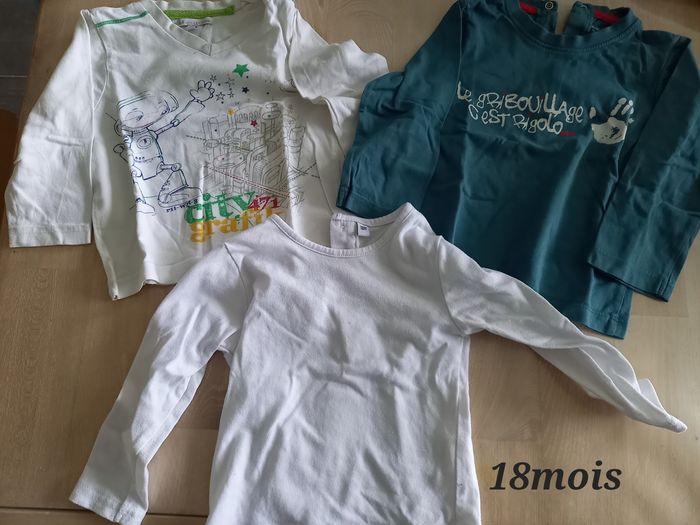 Lot de 6 t-shirts manches longues 18mois