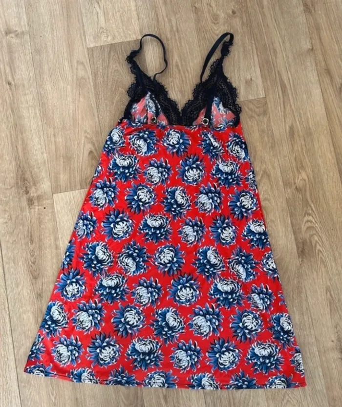 Morgan lingerie, nuisette, rouge, imprimée, florale, femme, taille 38/40 - photo numéro 6