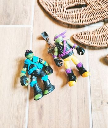🐢Teenage Mutant turtles - Lot 2 Figurines Tortues ninja Donatello mutagen ooze scoopin' donnie