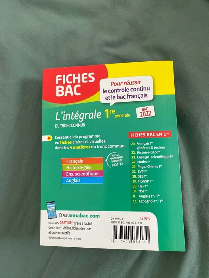 Fiches bac l’intégrale tronc commun - photo numéro 4