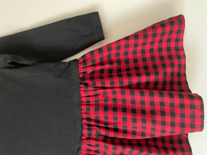 robe carreaux rouges et noirs fille 4 ans - photo numéro 2