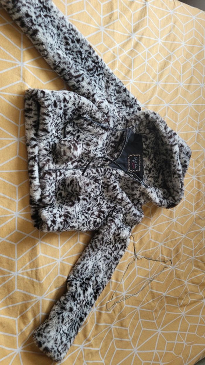 Manteau léopard fourrure douce
