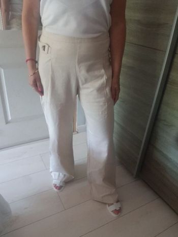 Superbe pantalon crème taille 38 mango neuf