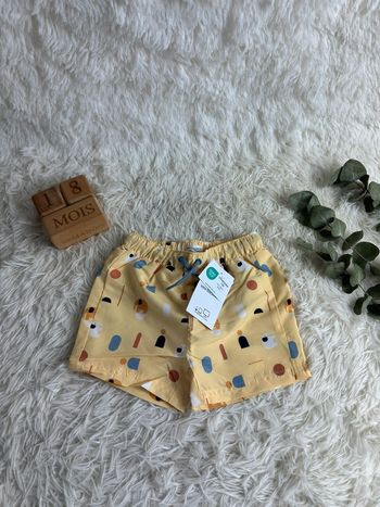 Short maillot de bain jaune vertbaudet taille 18 mois