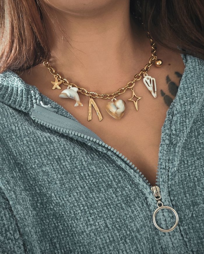 Collier dauphin 🐬  coeur ♥️ ✅