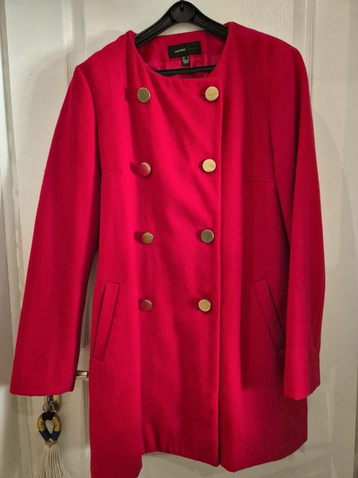 Manteau rouge #mango L - photo numéro 2