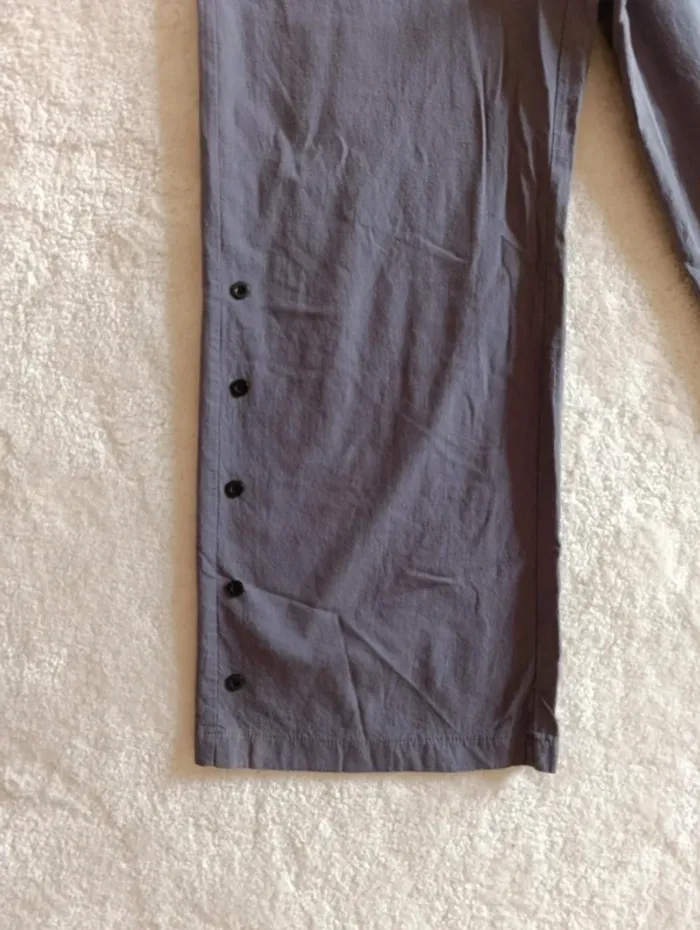 Salopette gris 100% coton jambes larges taille M légère, printemps été top qualité - photo numéro 9