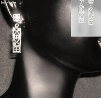 boucle d'oreilles en argent style celtique