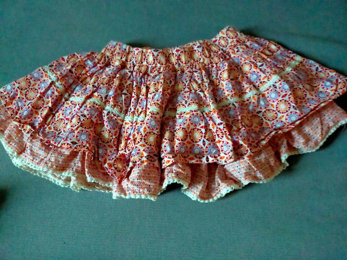 Jupe fille 23 mois – Kid Kanpi – Motifs colorés & dentelle - photo numéro 2