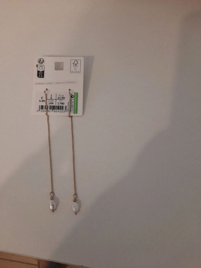 Boucle d oreilles longue pendante