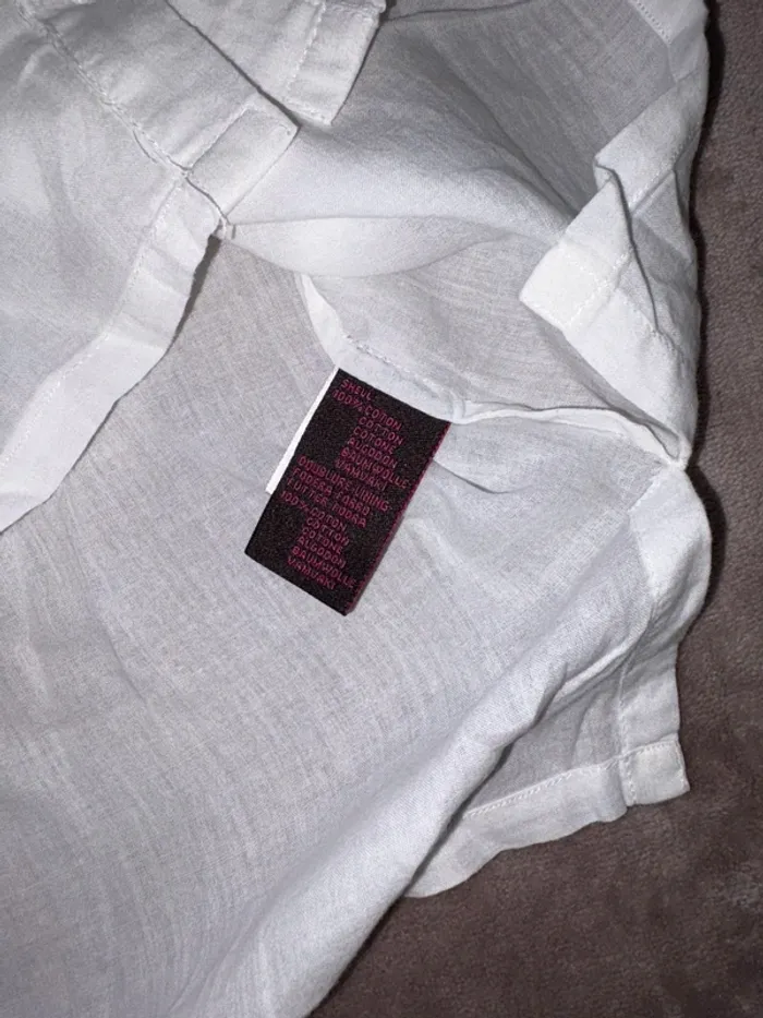 Chemise à manches courtes blanche fille taille 10 ans Antik Batik en très bon état - photo numéro 6