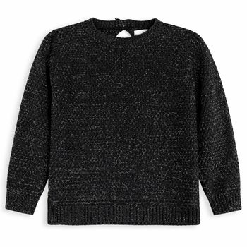 Pull noir a paillettes argentées, file. 5 ans.