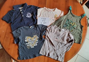 Lot de 5 vêtements fille, été, 6 ans