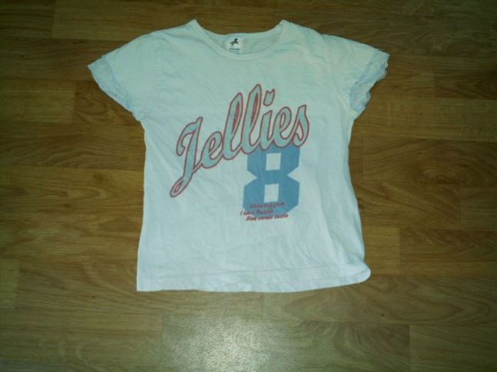 Tee shirt C&A blanc chiffre "8" déco taille 6 ans BE