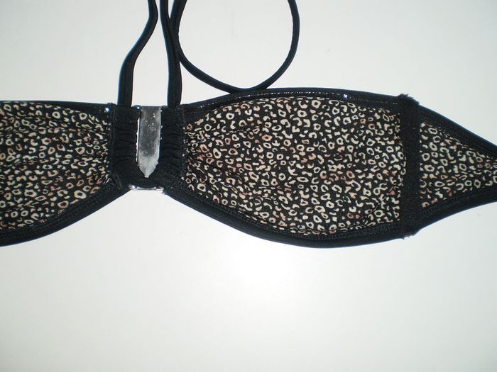 haut de maillot de bain noir et argent t 38 - photo numéro 8