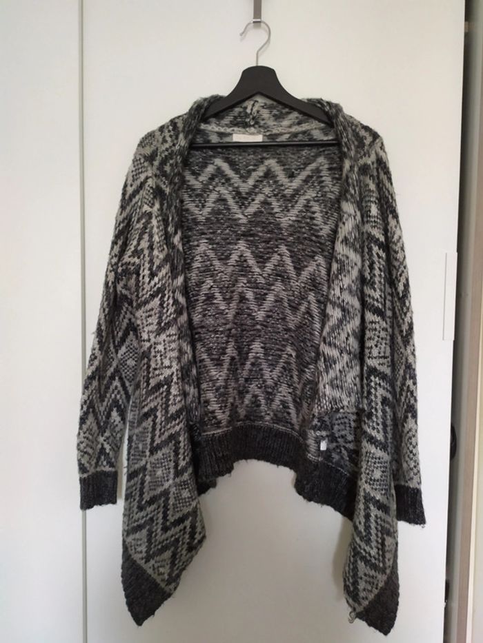 Gilet/poncho Gris motif ethniques Peace n' Love Taille S/M En très bon état