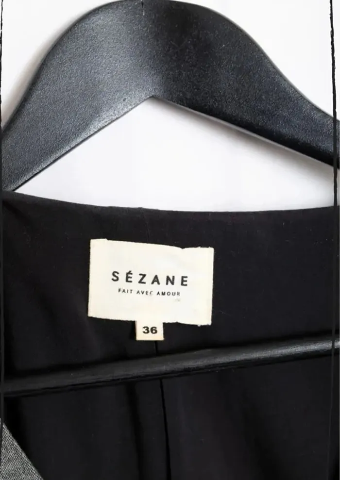 Robe grise babydoll - Sézane - Taille 36 - photo numéro 7