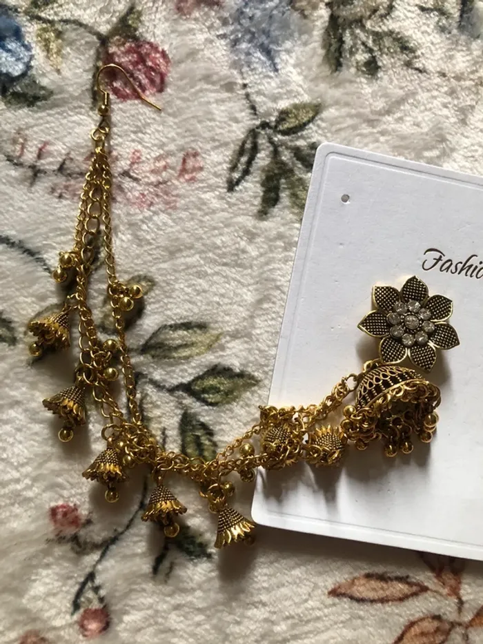 Ensemble de boucles d’oreilles longues avec support - photo numéro 4