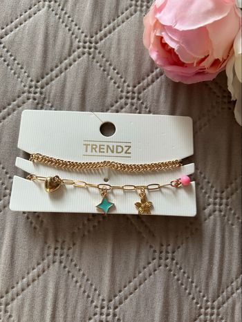 Duo de Bracelets Dorés "Trendz" - Neufs
