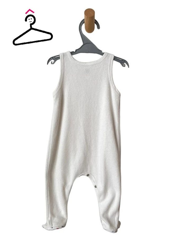 Ensemble pyjama en velours blanc à motifs - Petit Bateau 6 mois - photo numéro 4