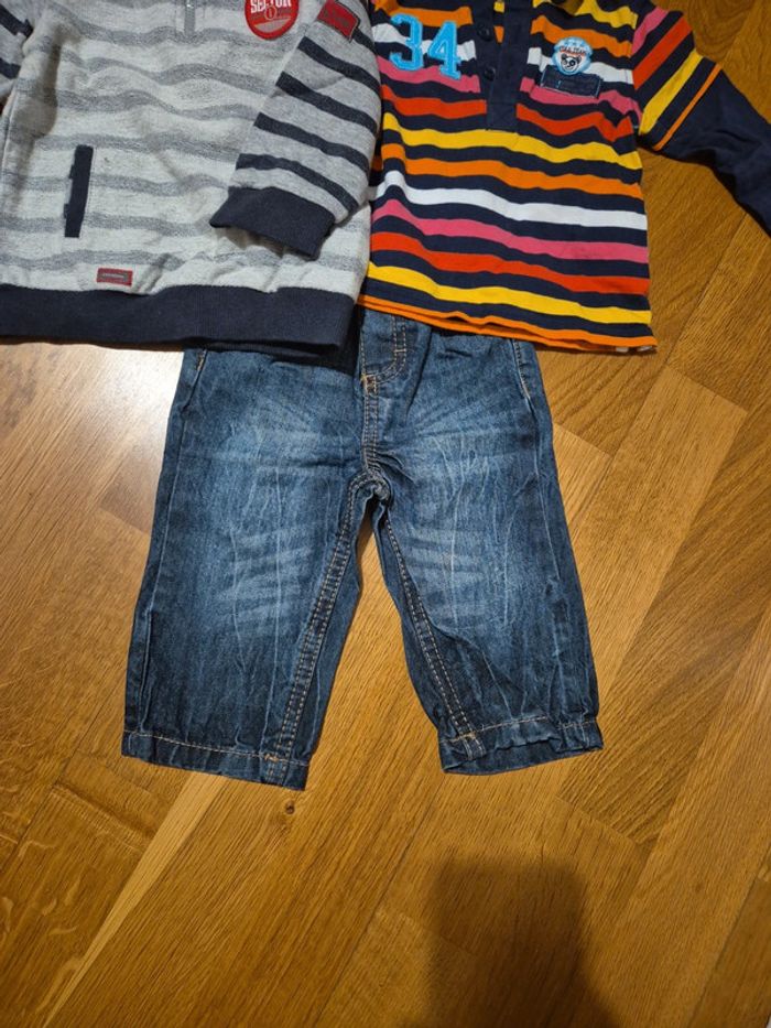 Ensemble orchestra 2 haut et 1 jeans taille 6 mois - photo numéro 2