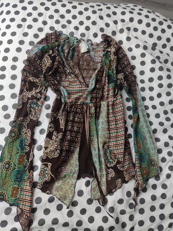 Tunique en voile manche évasé ouverte