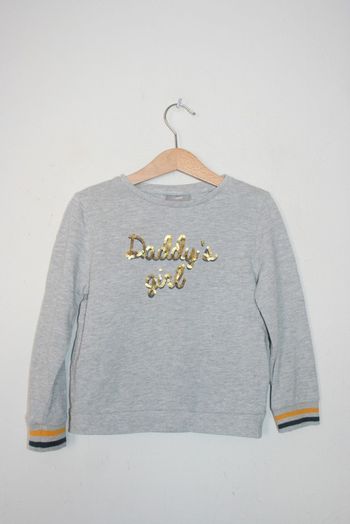 Sweat gris JBC taille 116, environ 6 ans