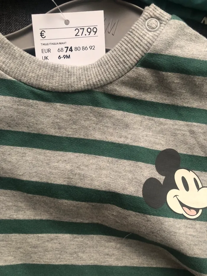 Ensemble bébé 3 pièces Mickey, Disneyland, vêtements baby boy, tenue garçons - photo numéro 8
