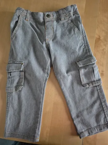 Pantalon rayé 24 mois ajustable