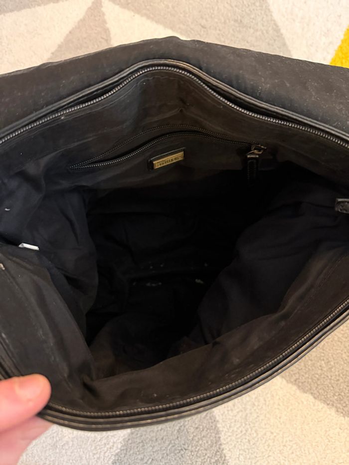 Sac à bandoulière en cuir noir vintage Bata - photo numéro 5
