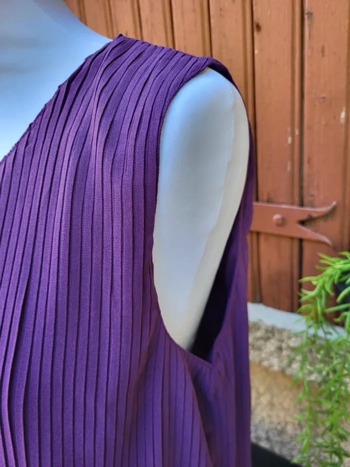 Tunique voile plissé violet blancheporte taille 42 - photo numéro 7