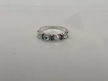 Bague argentée tendance en acier inoxydable
