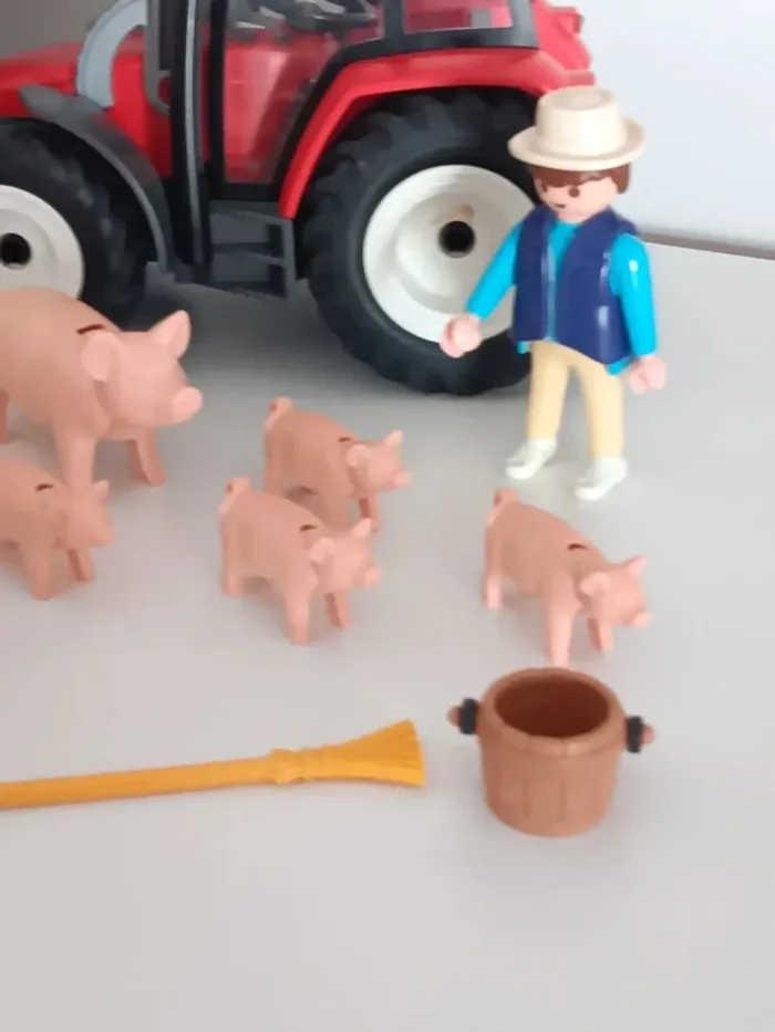 Tracteur avec fermier et cochons playmobil - photo numéro 13