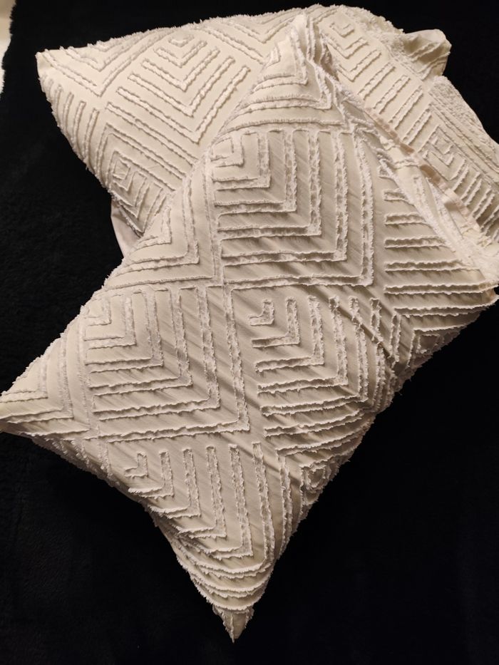 2 housses de coussin / tsie d'oreiller
Sans les coussins

50x75cm