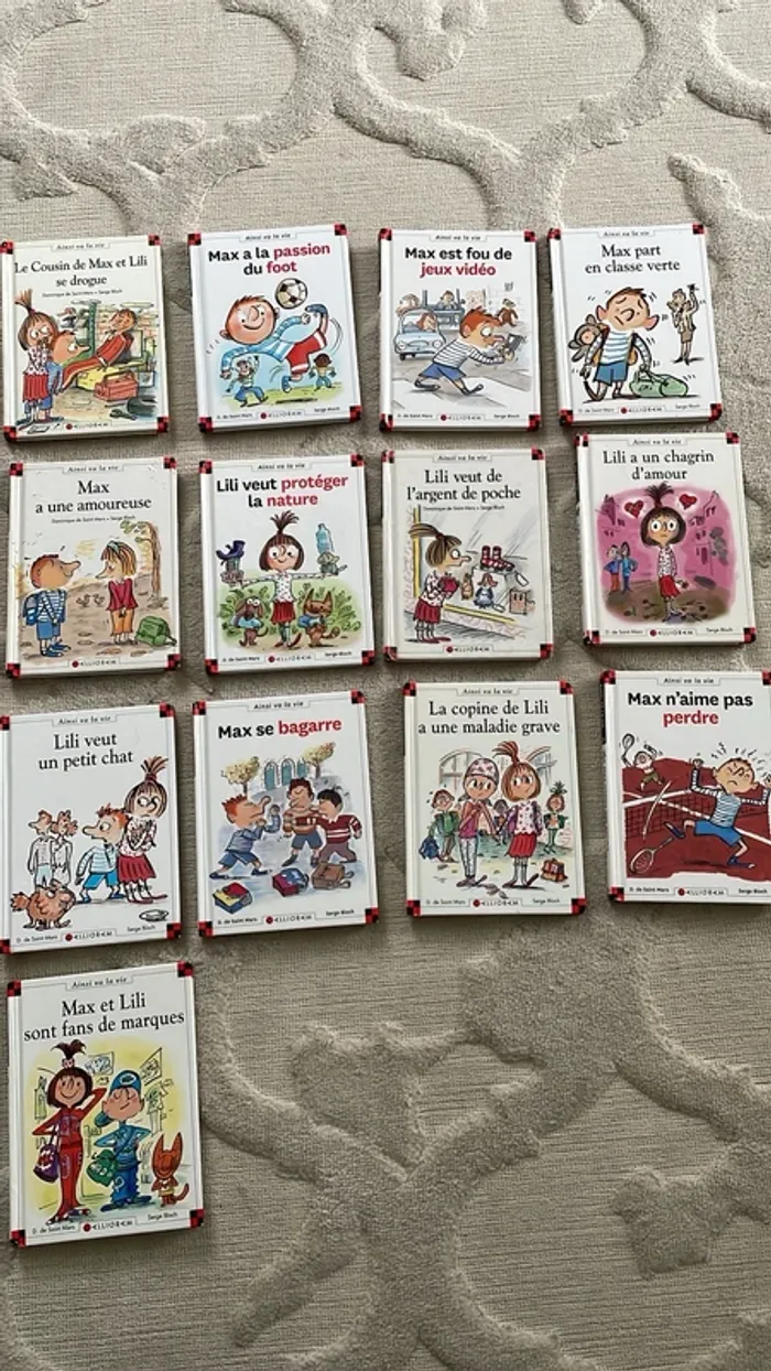 Lot de 13 livres Max et Lili – Collection “Ainsi va la vie”