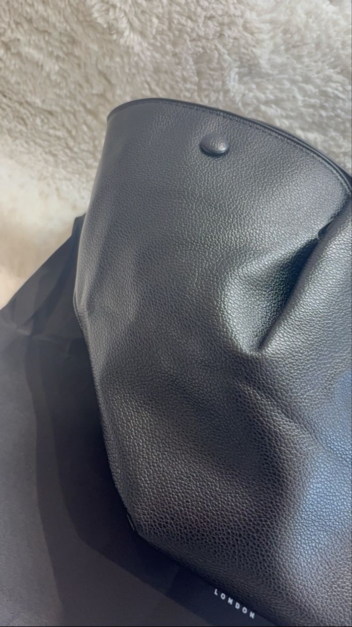 Sac vintage en cuir noir Demellier - photo numéro 5