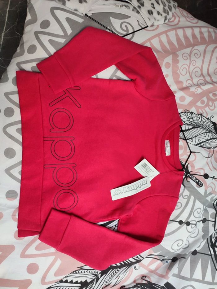 Pull sweat fushia marque kappa fille 10 ans