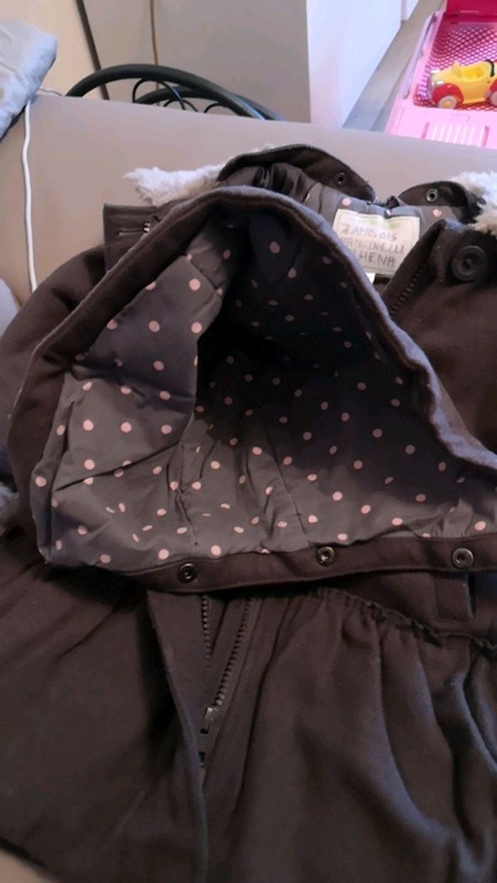 Manteau gris drap de laine 4 ans - photo numéro 5