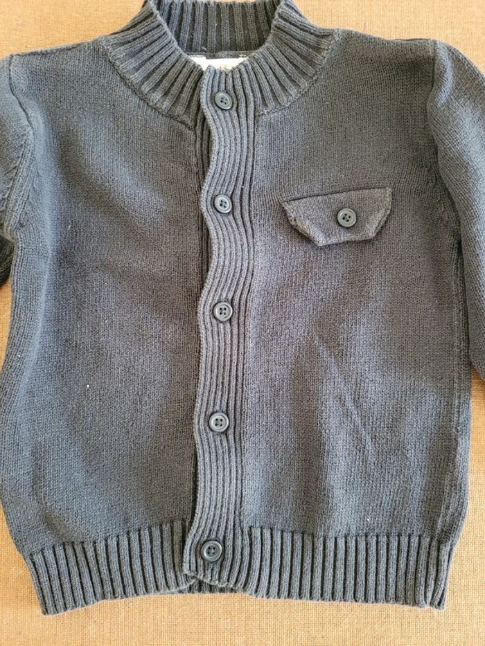 Gilet bleu à bouton taille 3ans Kidkanaï - photo numéro 3