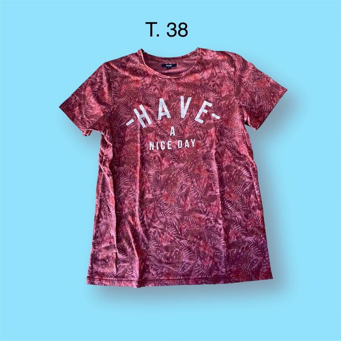 Kiabi T-shirt bordeaux « Have a nice day » Taille 38