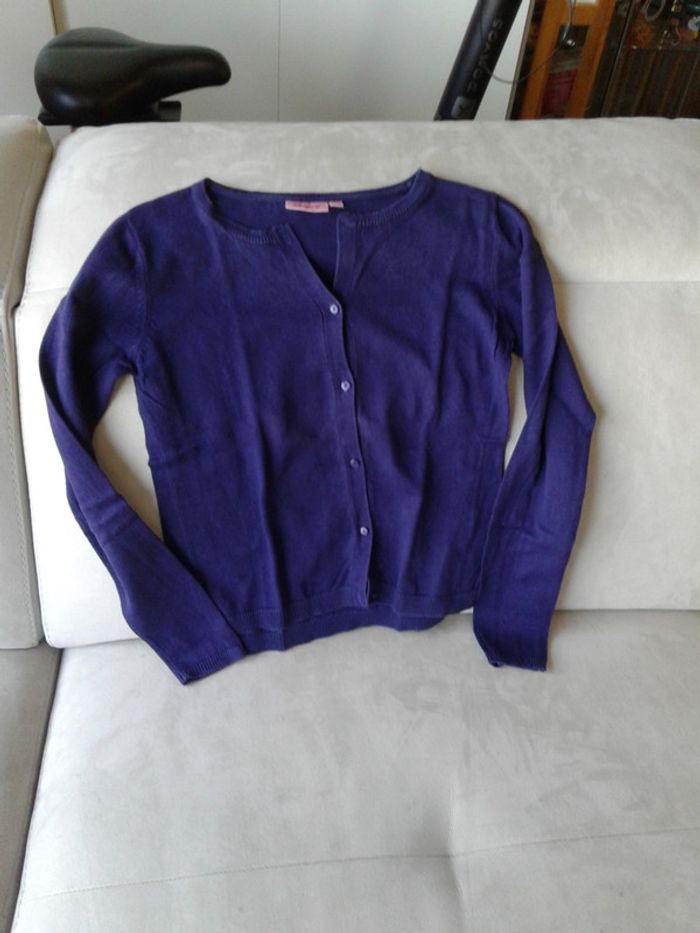 Gilet violet fille